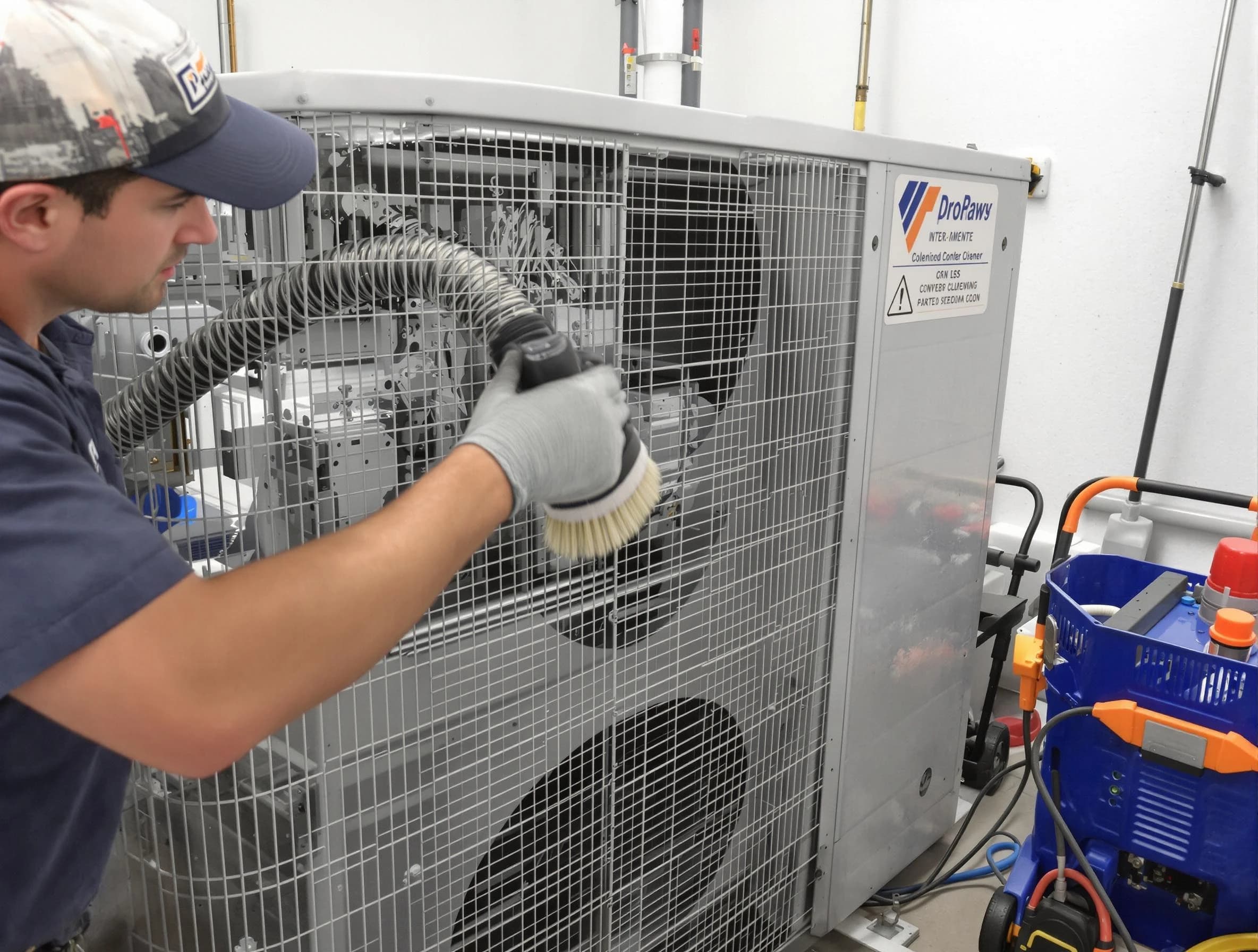 Oneonta Air Duct Cleaning specialist performing precision AC coil cleaning for improved system performance in Oneonta