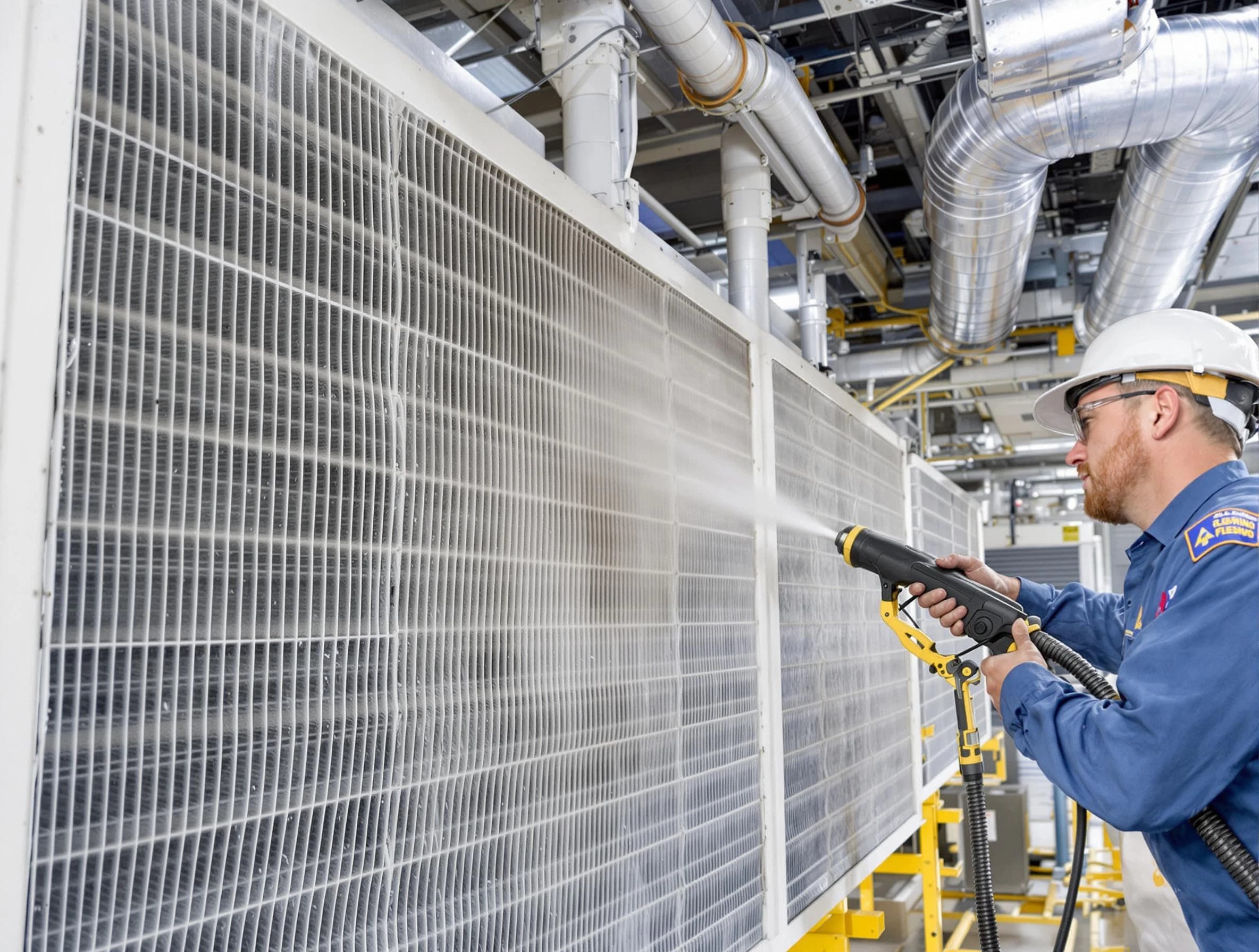 Professional commercial coil cleaning by Oneonta Air Duct Cleaning in Oneonta