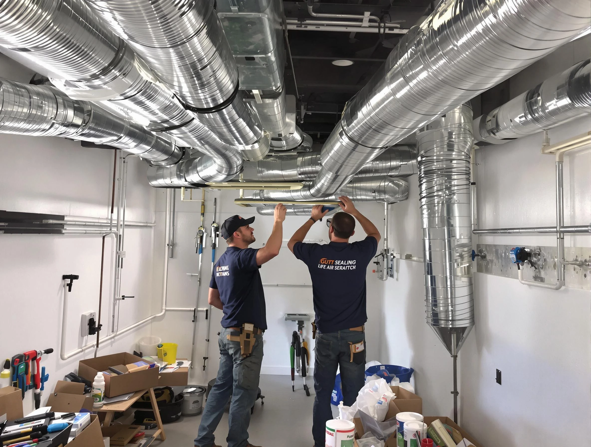 Oneonta Air Duct Cleaning technician applying professional duct sealing solutions in Oneonta
