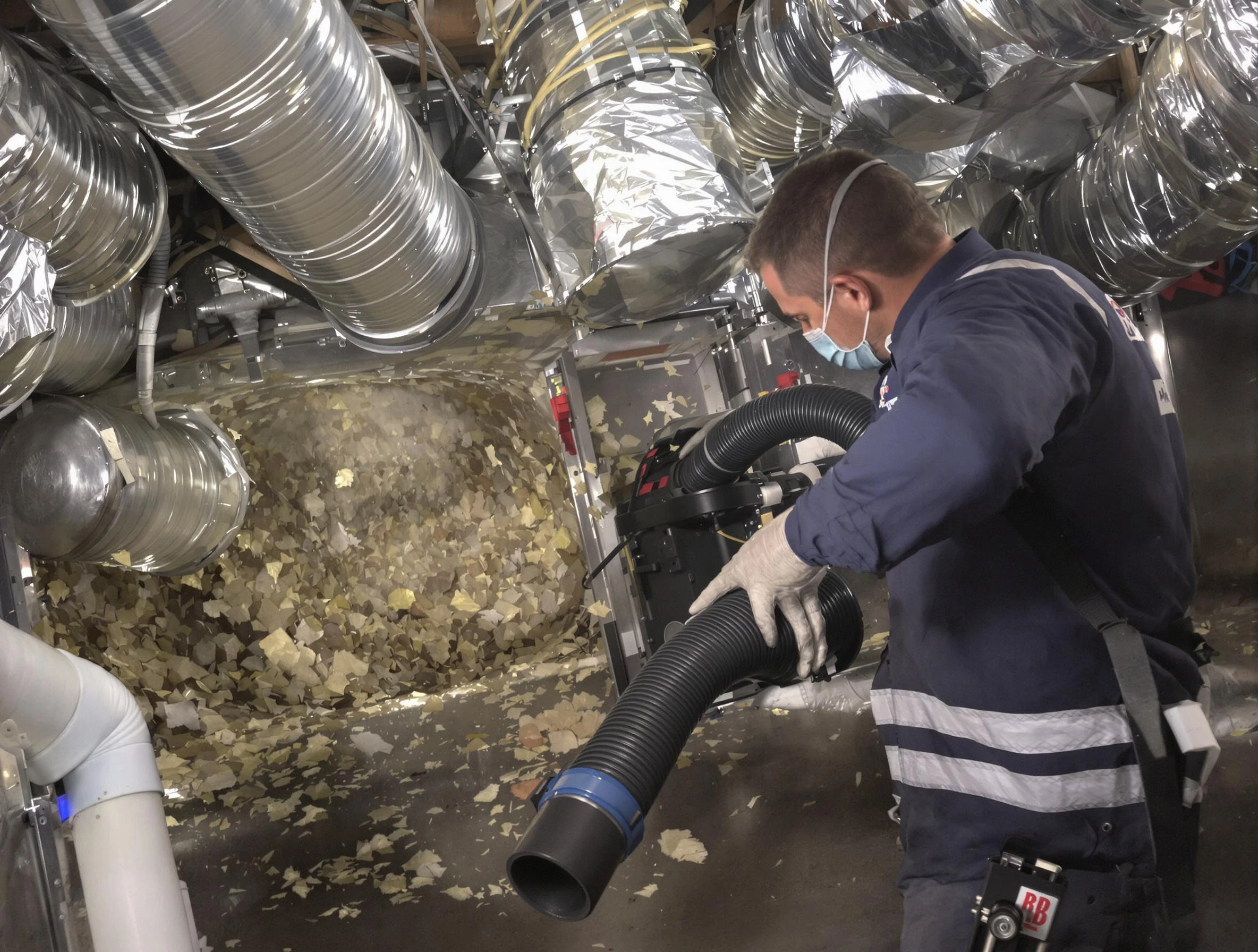Oneonta Air Duct Cleaning specialist operating negative pressure cleaning equipment for thorough duct maintenance in Oneonta